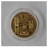 1/200th oz. t. .999 Fine Gold 'Scarab' Round