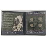 Buffalo Nickel Mint Mark Set, Sitting Bull Stamp