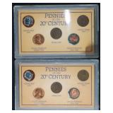 2x 'Pennies of the 20th Century' Sets
