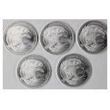 5x 1/10 oz. t. Rounds(1/2 oz. t. total)