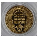 1/100th oz. t. .999 Fine Gold 'Day of the Dead' Ro