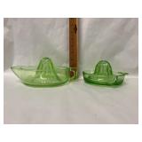 2 Uranium Glass Juicers