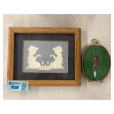 Silhouette Picture & Framed Angle Charm