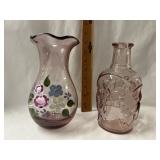 Vintage Fenton Teleflora Amethyst Purple Hand
