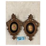 Vintage Victorian-style wall plaques