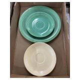 Green Fiestaware - 1 plate, 1 Saucer & 1 Cream