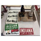 Matt welsh memorbilia license plates flags and