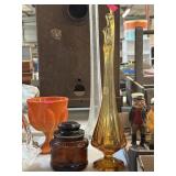 Amber glass base and apothecary
