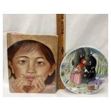 Hand Painted Tile & Collectors Plate