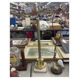 Banker, desk lamp from international Bank, and