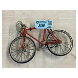 Miniature red bicycle collectible