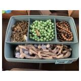 Divided Tupperware Container w/Costume Jewelry