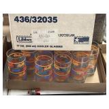 Vintage Pepsi-Cola cooler glasses set a 12 with