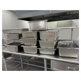 12 pieces stainless steel serving pans