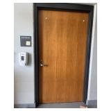 Door, sanitizer station