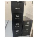 2 file cabinets -2 drawers 1-4 drawers