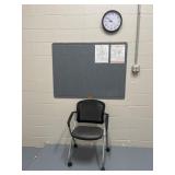 Display board, chair, clock