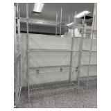 Plastic coated metal shelves