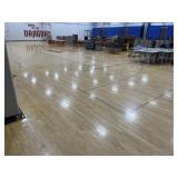 Hardwood floor of new Palestine junior high game