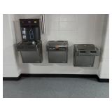 Three drinking fountains