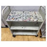 Rolling cart with shelves