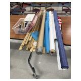 Measuring sticks, compasses, banner paper