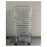 Aluminum rolling cart with trays
