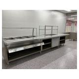 Hot and cold serving unit