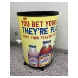 Round Snapple Cooler on Wheels