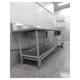 Industrial stainless steel Prep table with 2