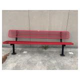 8ï¿½ Metal Bench w/Plastic Coating South Side of