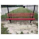 8ï¿½ Long Metal Plastic Coated Bench - South Side