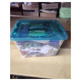 Fabric Bias binding  plastic tote