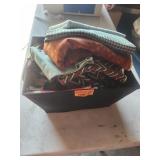Tote full of fabric pieces