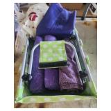 Large fabric pieces in cloth tote