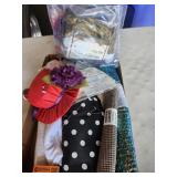 Pin holder, fabric remnants , fabric cord
