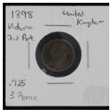 1898 3 Pence Sterling Silver UK Coin