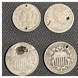 Shield & 3-Cent Nickel, Capped Bust Dime