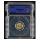 2026 ICG MS70 Niue Bourbon 1/1000 Gold Coin