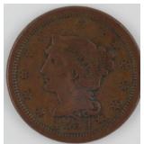 1854 Large Cent Coin
