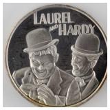 1 oz. .999 Fine Silver 'Laurel and Hardy' Round