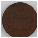 1864 2-Cent Coin