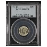 1941-D PCGS MS65FB Mercury Dime