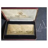 Year 2000 $2 Gold Certificate, 22kt gold