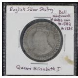 Late 1500s? Elizabeth I, 1 Shilling Silver Coin