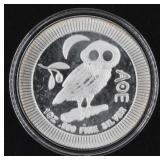 1 oz. t. .999 Fine Silver 'Athena Owl' Niue Coin