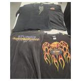 2 Harley-Davison tee Shirts size L,2