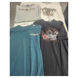 4 Vtg. Harley-Davison Tee Shirts size L