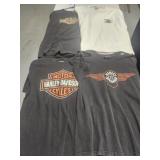 4 Vtg. Harley-Davison Tee Shirts Size L