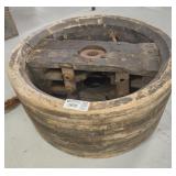 Antique Wood Pulley Wheel